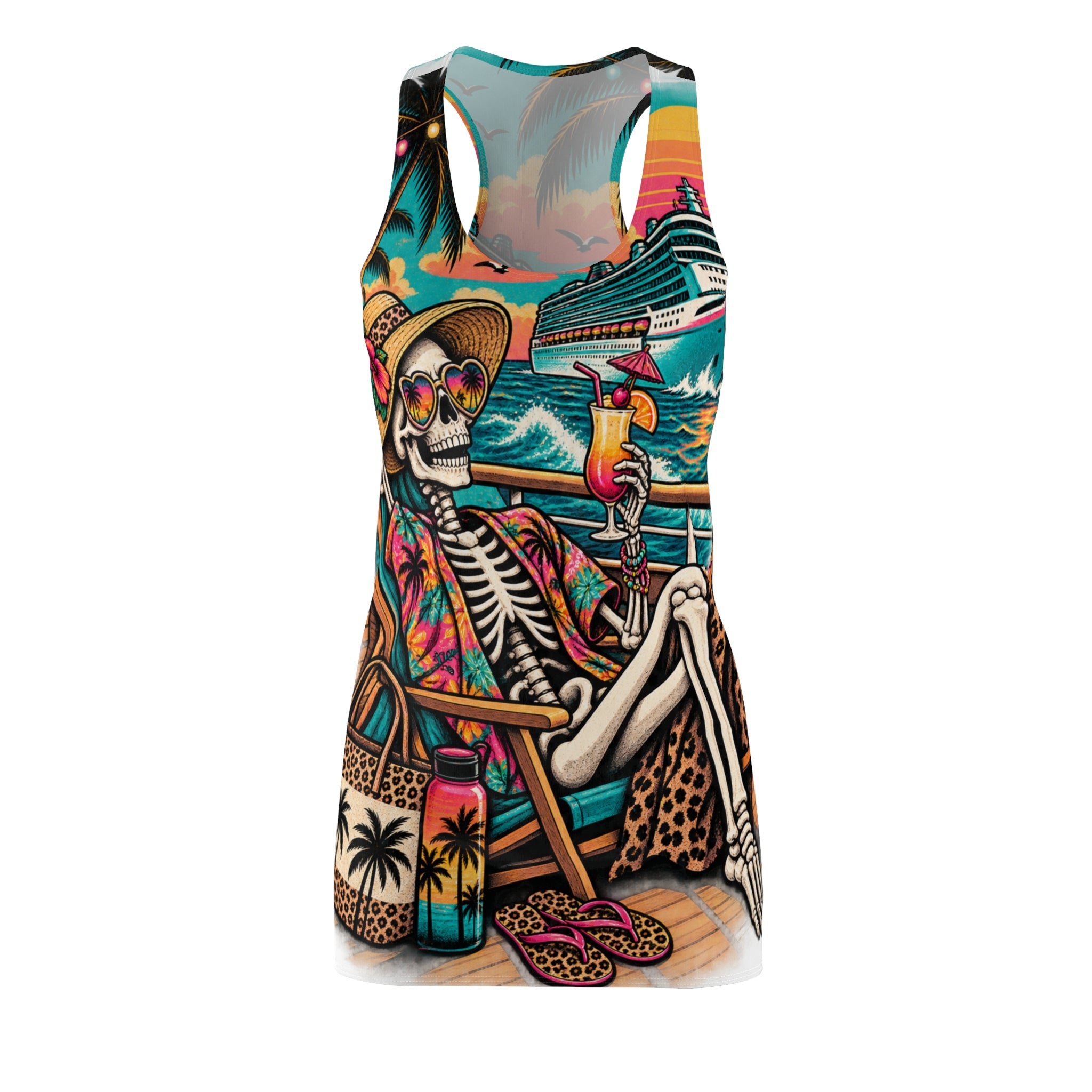 Women's Cut & Sew Racerback Dress (AOP)