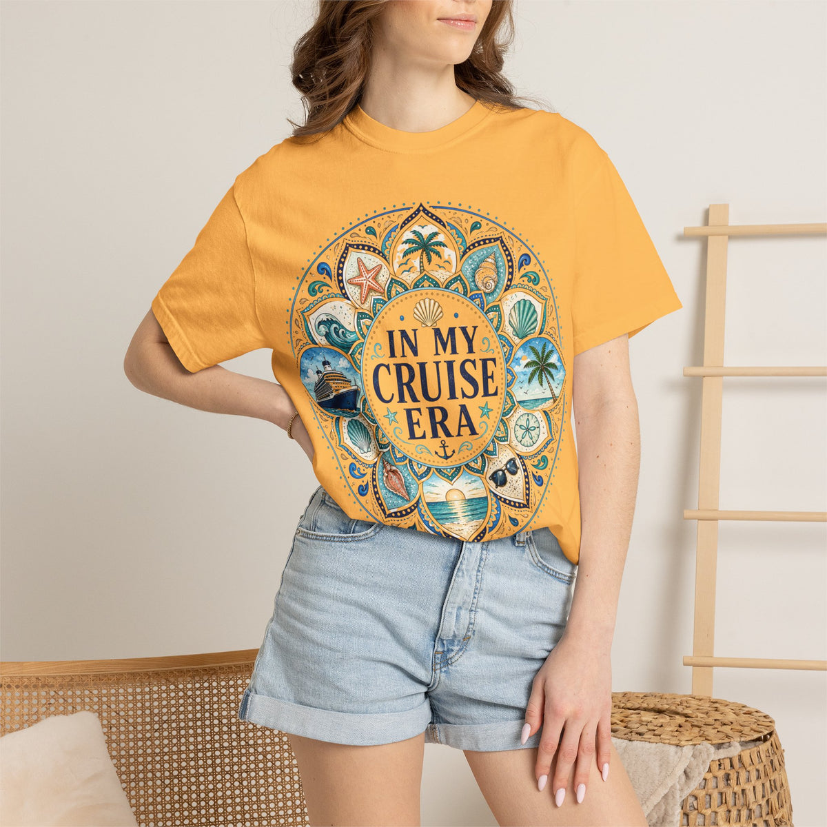 In My Cruise Era T-shirt | Nautical Mandala, Palm Trees, Seashells