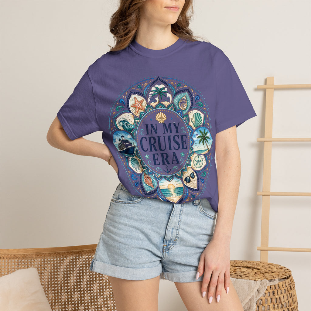 In My Cruise Era T-shirt | Nautical Mandala, Palm Trees, Seashells