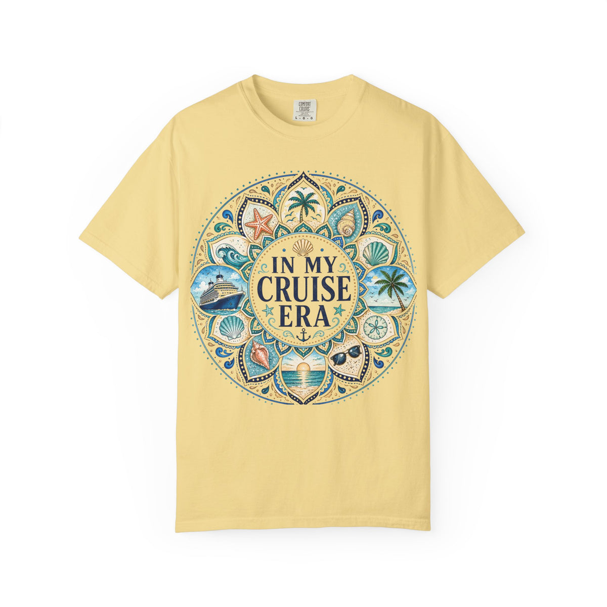 In My Cruise Era T-shirt | Nautical Mandala, Palm Trees, Seashells