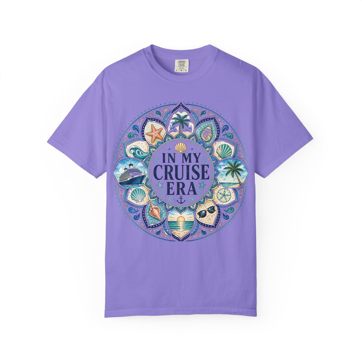 In My Cruise Era T-shirt | Nautical Mandala, Palm Trees, Seashells