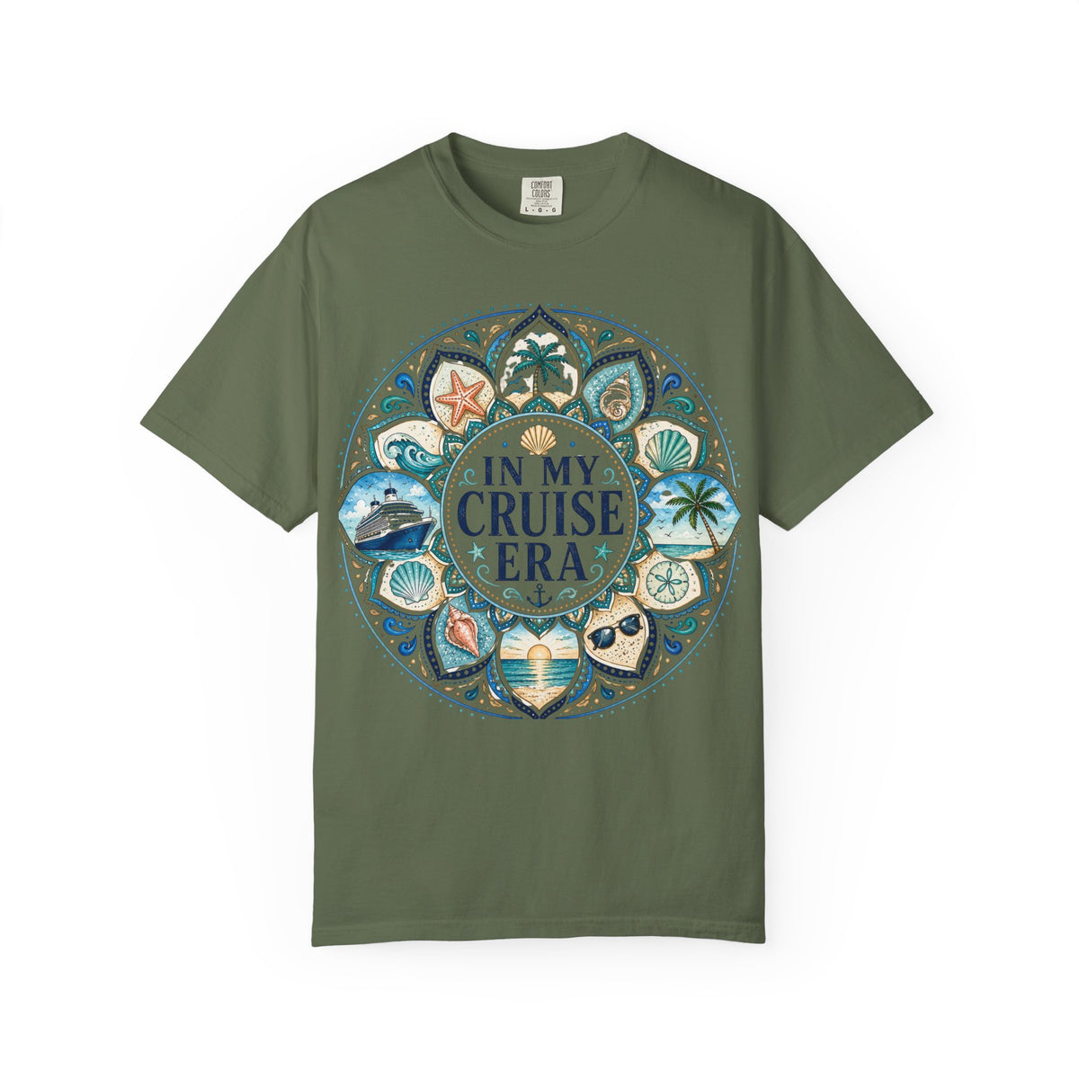 In My Cruise Era T-shirt | Nautical Mandala, Palm Trees, Seashells