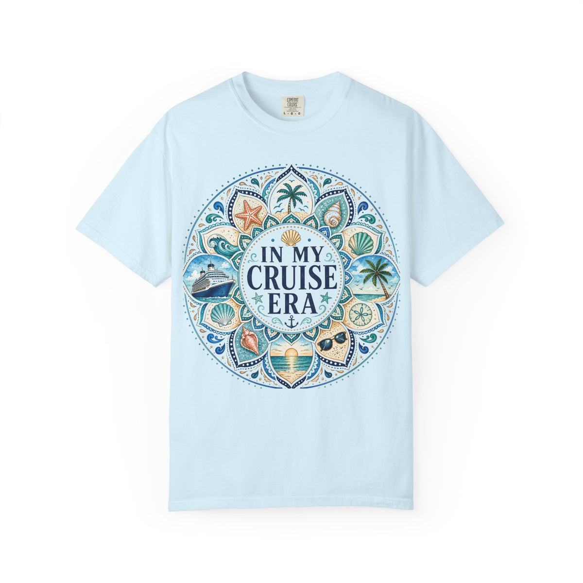 In My Cruise Era T-shirt | Nautical Mandala, Palm Trees, Seashells