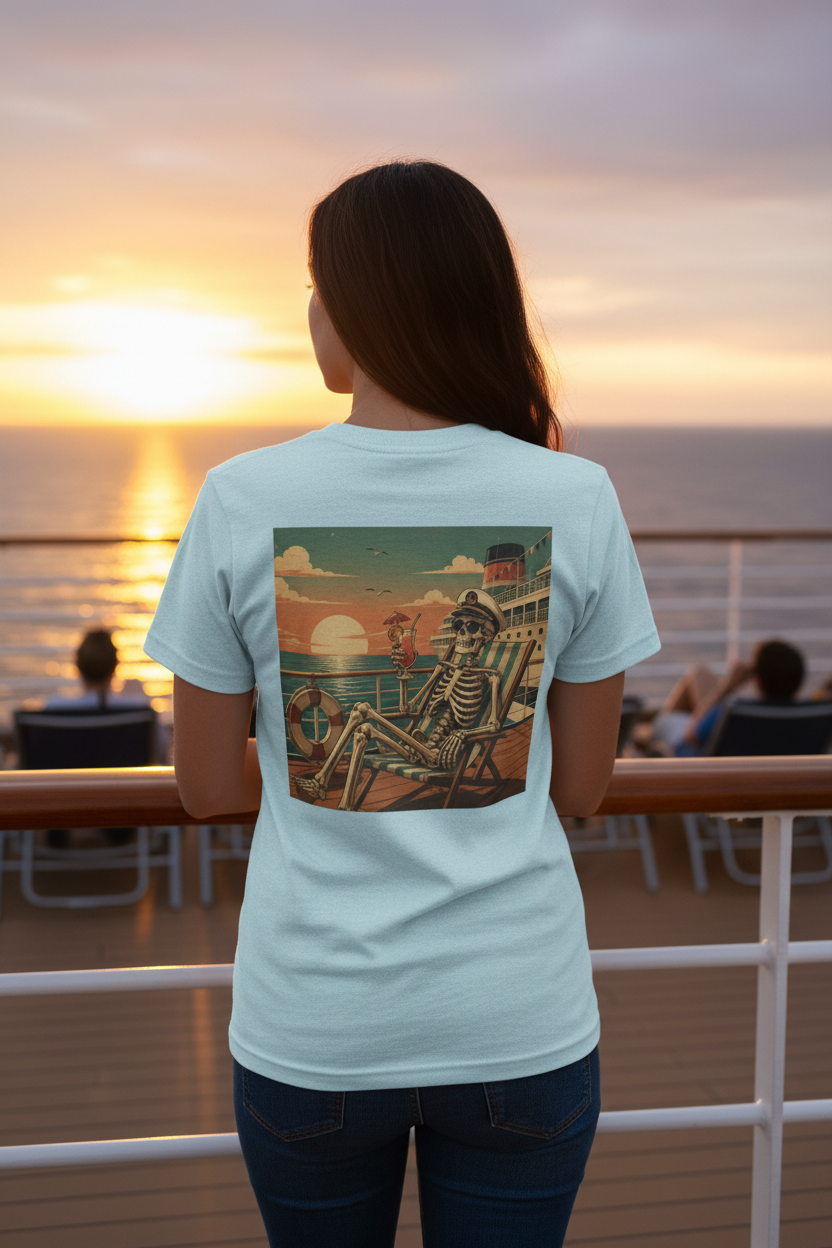 Cruise Away Skeleton Back Print Lifestyle Shot
