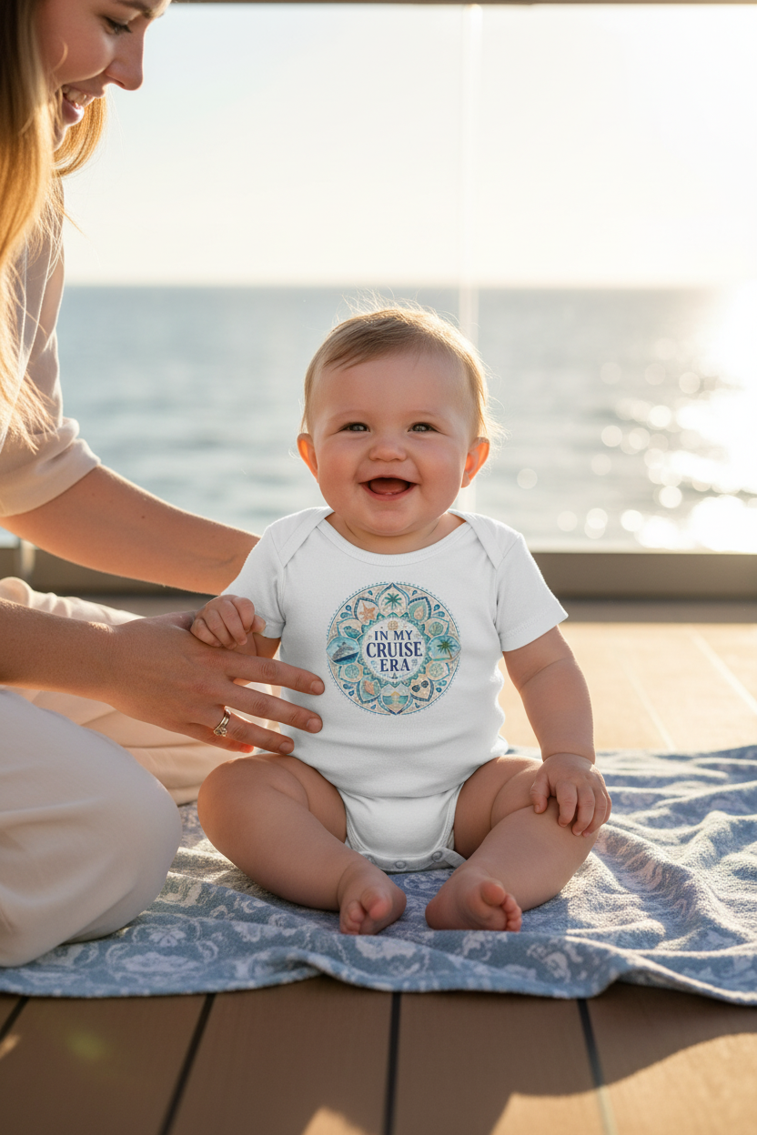 In My Cruise Era Baby Onesie Lifestyle Shot
